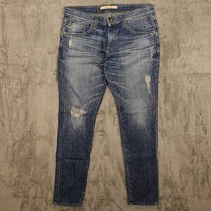 Big Star‎ jeans mid rise skinny women's 27 blue distressed denim